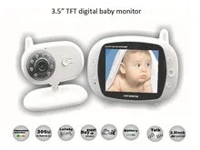 3.5 дюймов Беспроводной Аудио/Видео Baby Monitor Безопасности Камеры 2 Way Обсуждение Най Видения ИК СВЕТОДИОД Мониторинг Температуры с Колыбельными