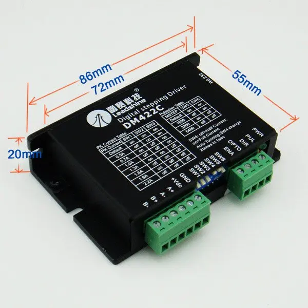 Leadshine DM422C CNC Цифровой Драйвер шагового двигателя 2.2A 40 V# SM017@ SD