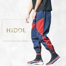 HIDOL джоггеры винтажные Боковые Полосатые контрастные цветные повседневные штаны 3XL хип хоп уличные брюки Мужская брендовая одежда армейский зеленый