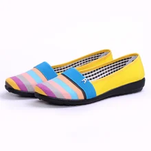 Женская обувь на плоской подошве; парусиновые лоферы; Тканевая обувь без застежки для женщин; удобная дышащая обувь