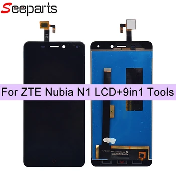 

white 100% Original LCD Display Touch Screen Digitizer Assembly For ZTE Nubia N1 NX541J +frame With Tools Free Shipping