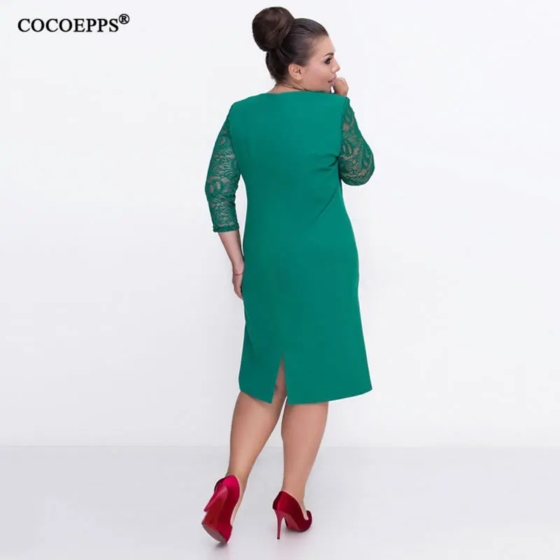 Goede Cocoepps Jurk Vrouwen Plus Size Vestidos Grote Size Kant Lente Zomer Jurk Bodycon Ropa Mujer Elegante Casual Vrouwelijke Feestjurk