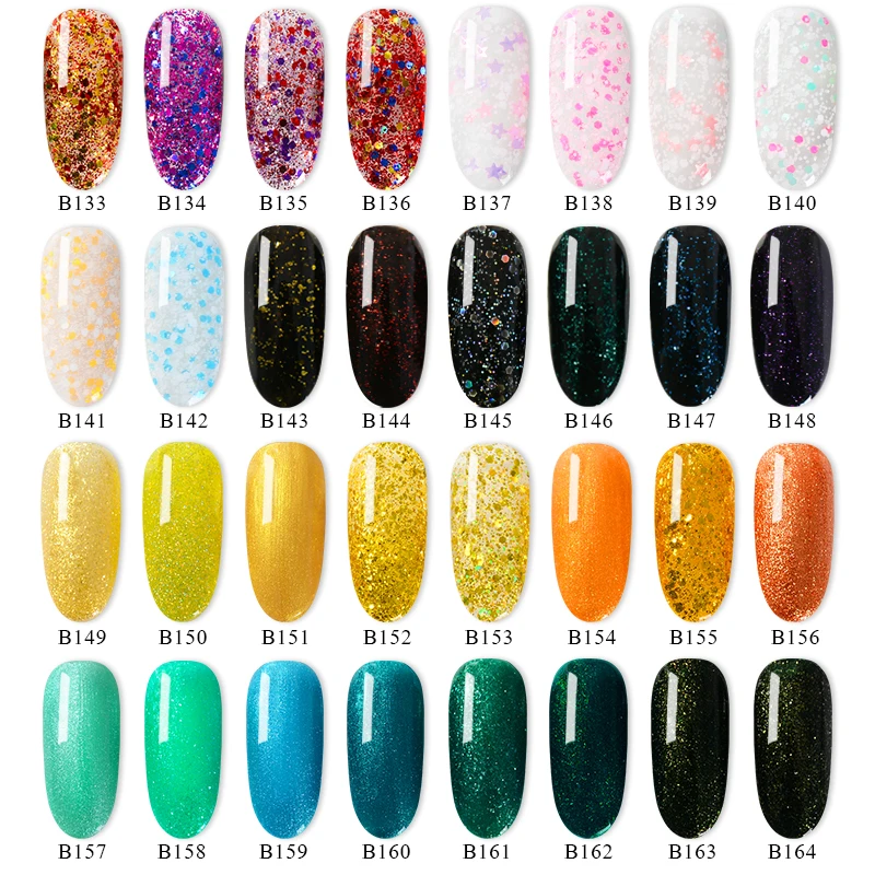 RBAN NAIL Pure Color Gel Varnish Hybrid Gel Polish Manicure for Nails Design Shining Lucky Yellow Green Colors UV Nail Polish