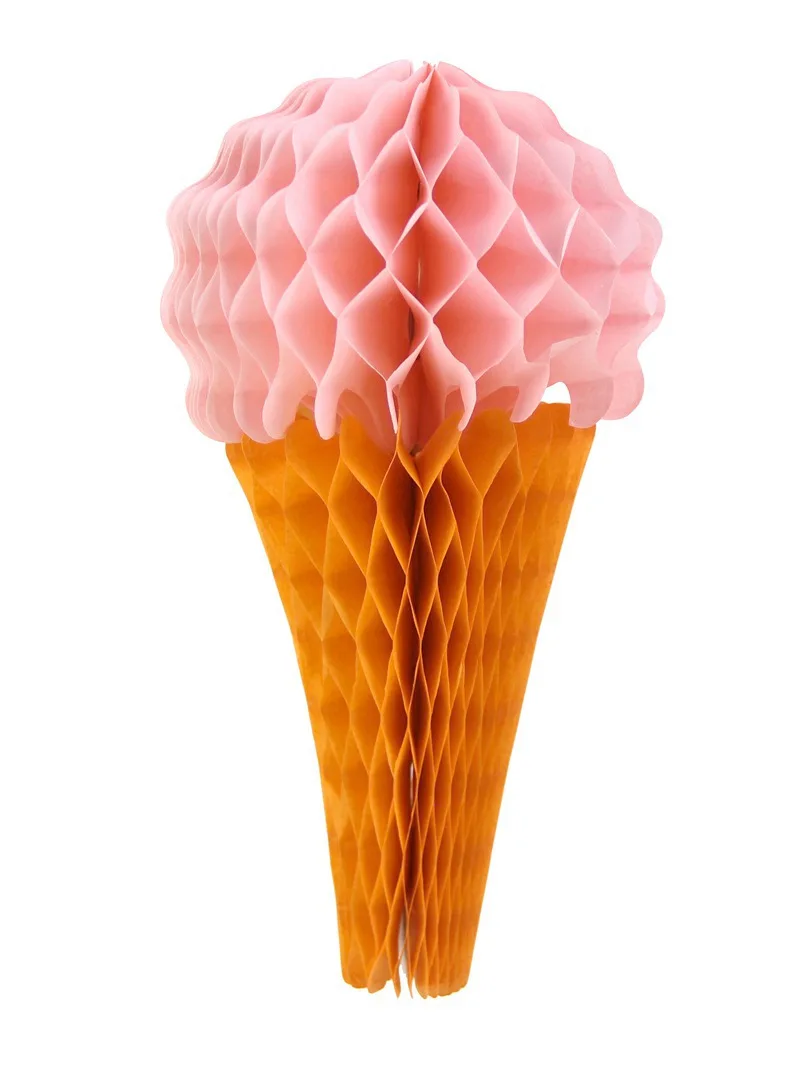 Мороженого Honeycomb Мячи для дня рождения Для летних вечеринок Аксессуары висит