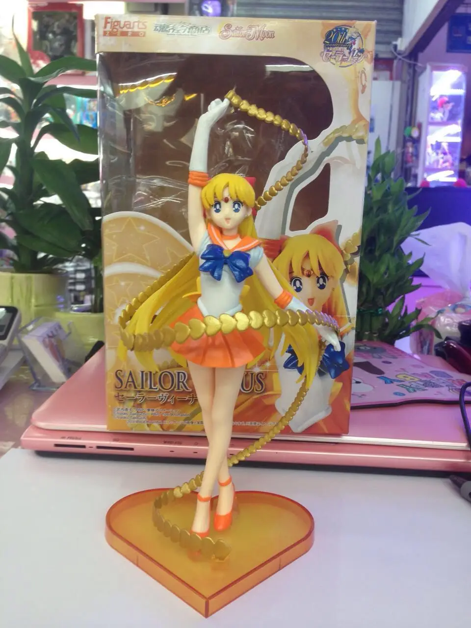 

Anime Figuarts Zero Sailor Moon Sailor Venus Minako Aino 20th Anniversary PVC Action Figure Collectible Model Toy 19cm