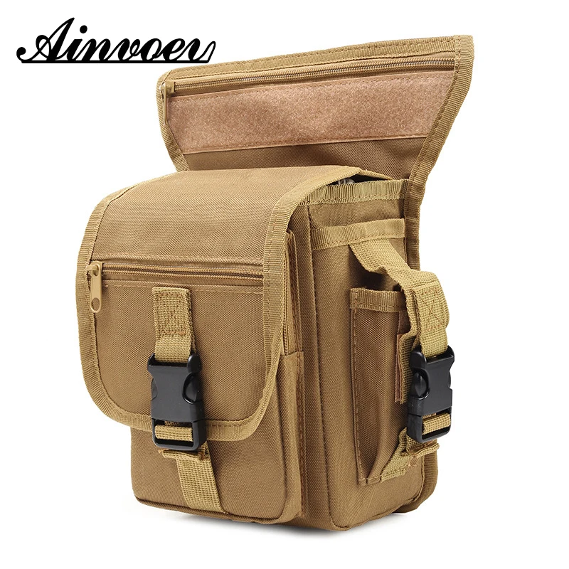 

Ainvoev Fashion Men Military Tactical Thigh Bag Utility Waist Pack Pouch Adjustable Hiking Male Waist Hip Motorcycle Leg Bag