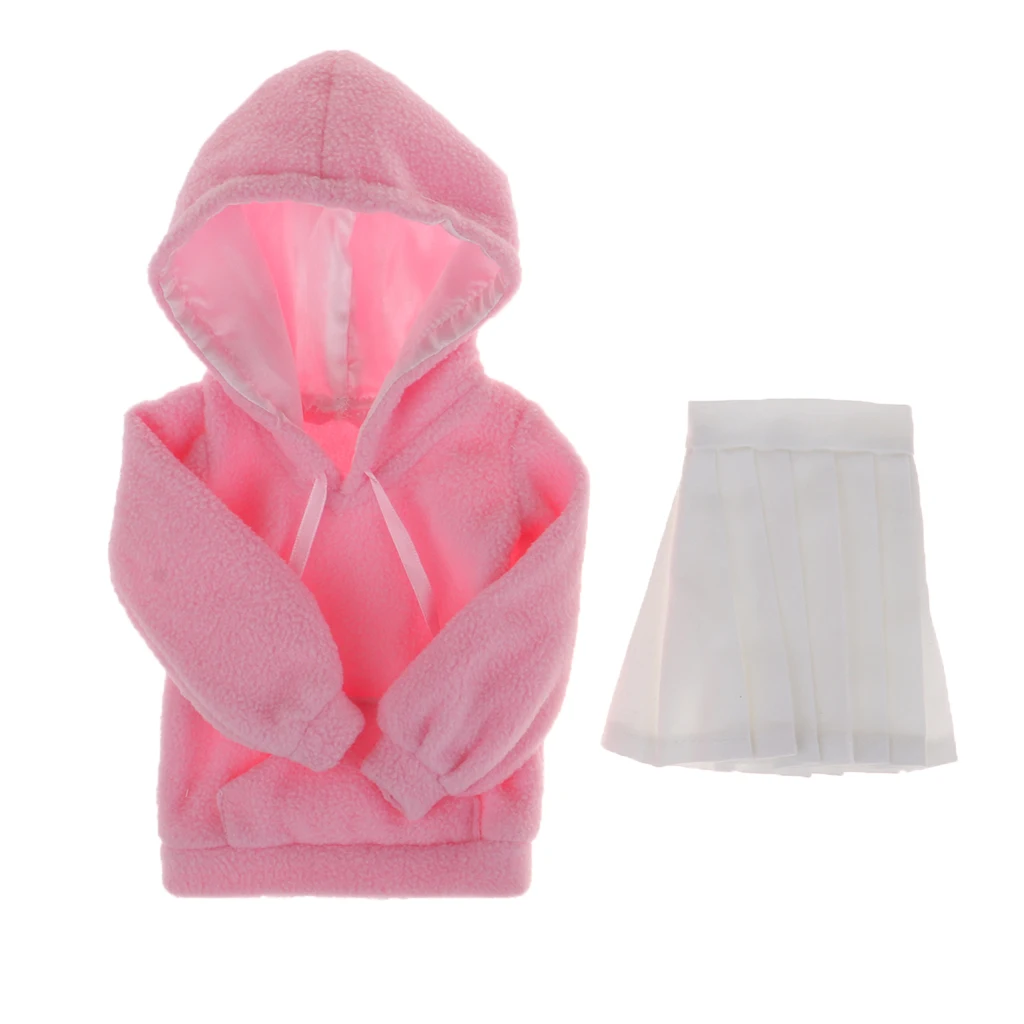 1/3 BJD Smart Dolls Clothes for Supper Dollfie SD DZ Hoodies White Pleated Skirt Cosplay Outfit