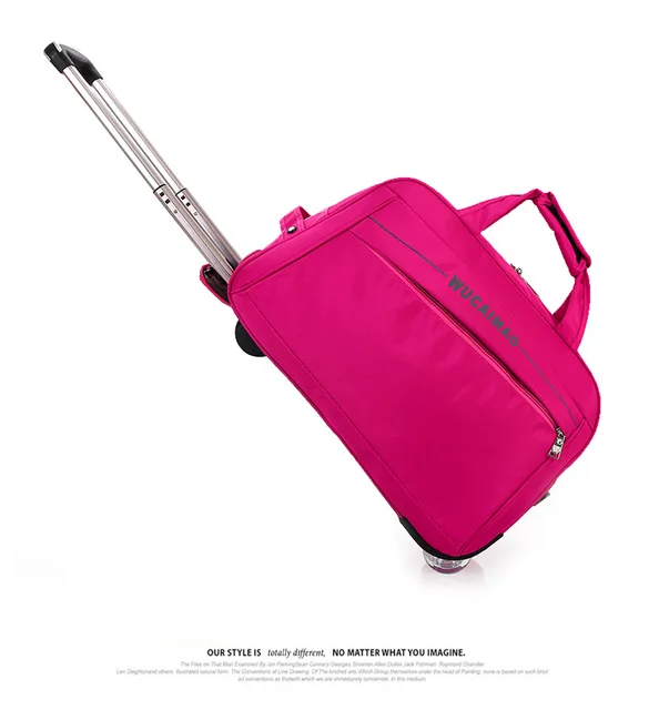 20-24 Inch Ladies Travel Trolley Case Men's Suitcase Fashion Luggage Bag Large Capacity with Wheel Travel Bag Rolling Suitcase Rose red