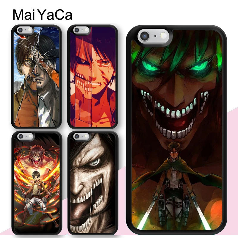 

MaiYaCa Eren Yeager Shingeki no Kyojin Attack on Titan Soft Rubber Phone Cases For iPhone 6 7 8 Plus XS Max XR 5S SE Cover Coque