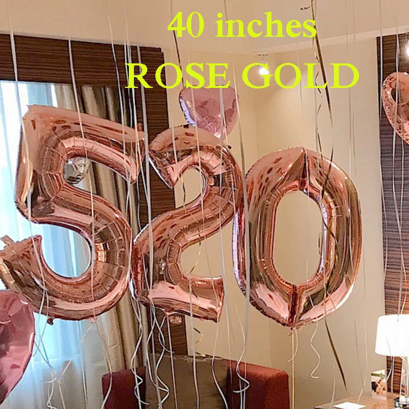 40INCHESNUMBERS ROSE GOLD