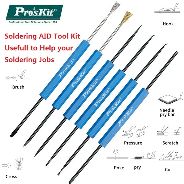 ProsKit Solder Aid Tools Help Soldering Tweezer Auxiliary Assist Tools