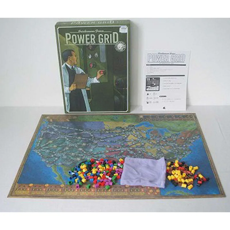 

Power Grid " Board Game English Verison ,Basis+Expand Cards Game ,Germany + United States Map With English Instructions