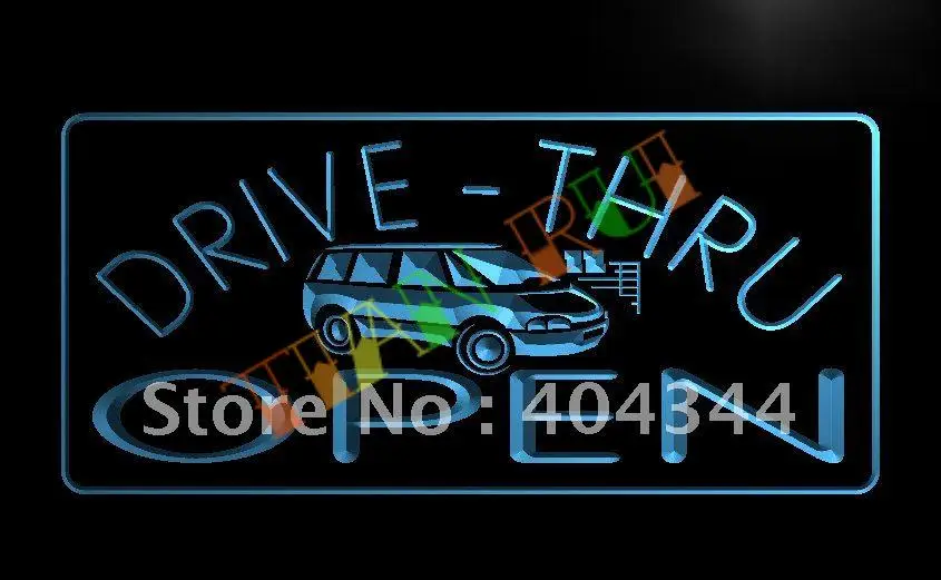 

LB088- OPEN Drive Thru Car Displays Bar Pub Light Sign