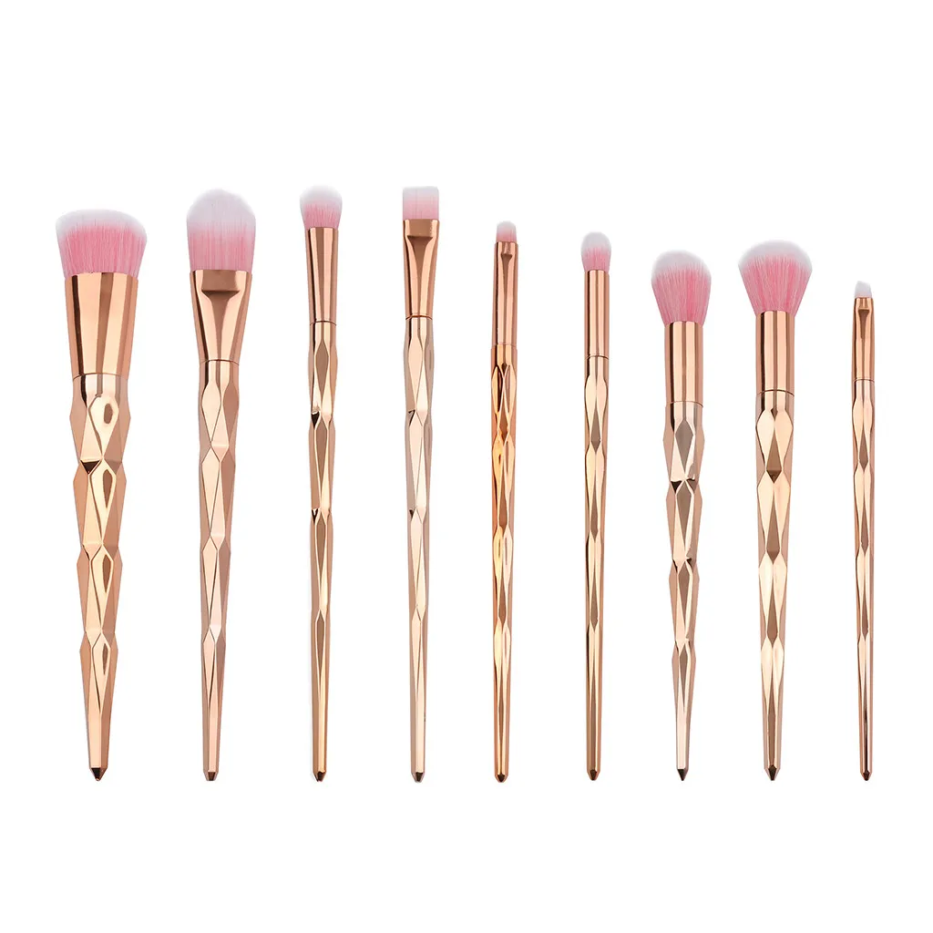 

9PC Rose Gold Eye Brush Nano Nylon Hair Foundation Cosmetic Eyebrow Eye Shadow Brush Makeup Brush Set Tool brochas maquillaje40*
