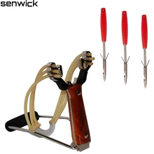 3pcs X Fishing Fish Dart Powerful Aluminium Alloy Folding Wrist Slingshot Catapult Bow For Outdoor Sports Games
