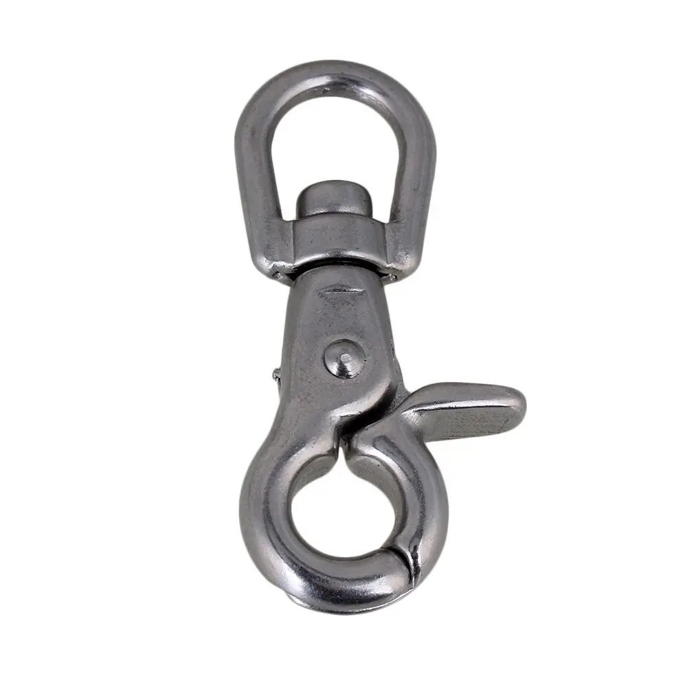 Silver 304 Stainless Steel Multi purpose Swivel Eye Lobster Clasps Clip