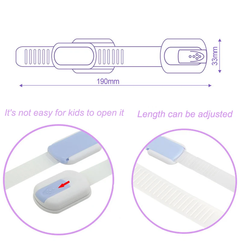 Регулируемая Детская безопасность замок для шкафа многоцелевой длины супер сильный 3м клей 3 шт Детские замки безопасности младенческой защиты