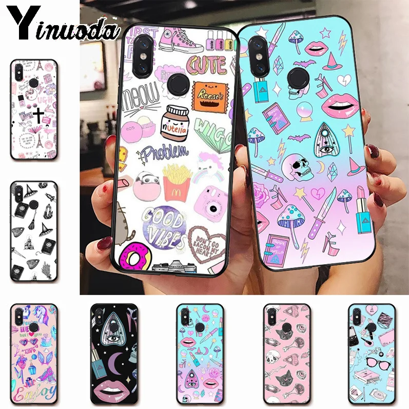 Чехол для телефона Girly Pastel Witch Goth xiaomi mi 8 9 9t 10pro redmi 7 8a 9a note 5 note7 note8pro 8t note9s 9pro|Бамперы|