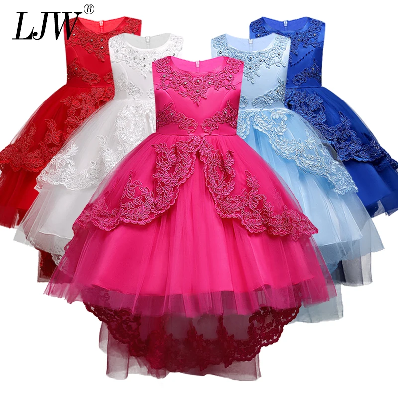 От 3 до 12 лет платье для девочек на свадьбу; вечерние платья принцессы с блестками и цветами для девочек; летние платья для девочек