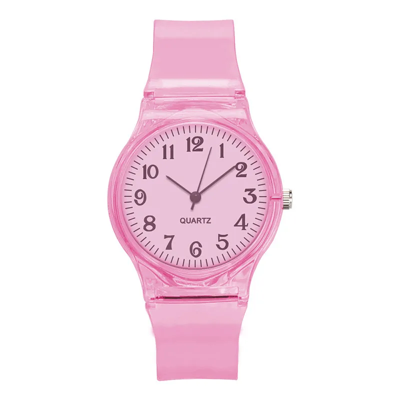 

Beautiful Fashion Women Watch Transparent Silicone Strap Ladies Watch High Quality Quartz Wrist Watch Clock Gift Kol Saati #B