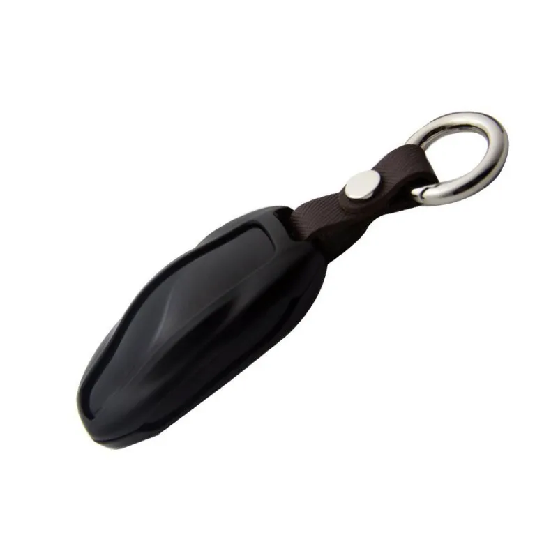 Luxury Aluminum Metal Alloy Car Key Fob Pocket Ring Case Cover Holder For Tesla Model X|Футляр для автомобильного ключа|