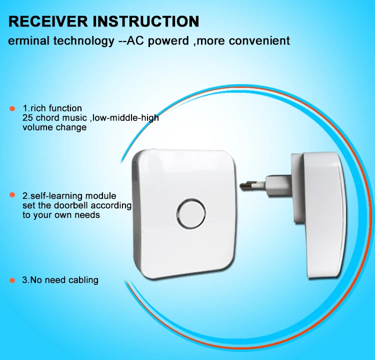 Новый Лучший хорошее качество небольшой Отдел беспроводной дверной звонок для дом, офис нет необходимости батареи кабель Бесплатная
