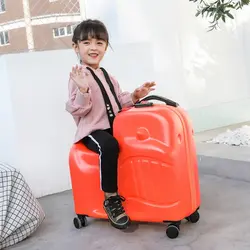 Новые Детские Прокатки Спиннер для багажа 20 дюймов колёса чемодан детская кабина тележка студент дорожная сумка милый ребенок Carry On Trunk