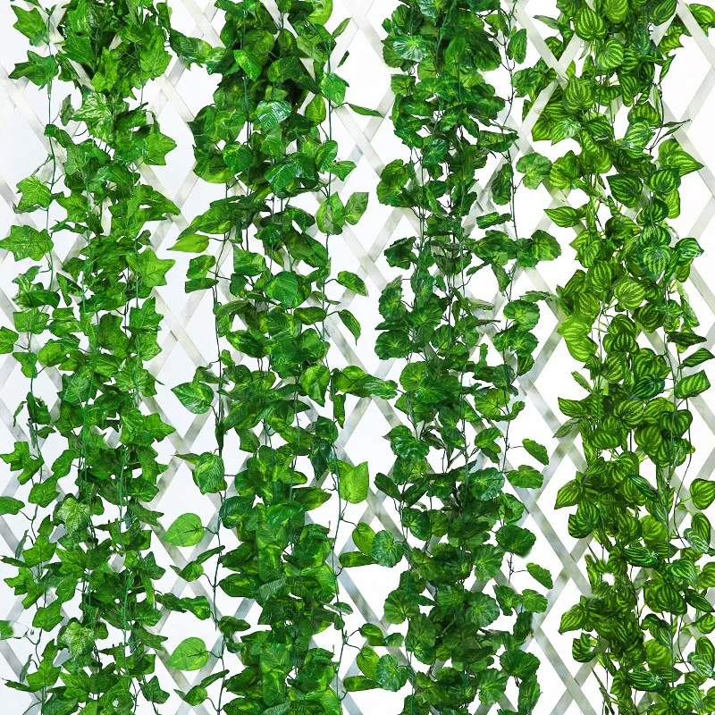 Ivy 2-ton Green 7,5 Meter with Wire Garland Artificial Mini Ivy Leaf 