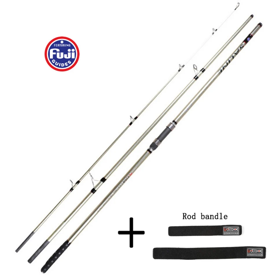 

4.5M Partial Fuji Accessorie 250G lure weight 3-sections Carbon SURF rod Distance Throwing Rod Intervene throwing casting rod