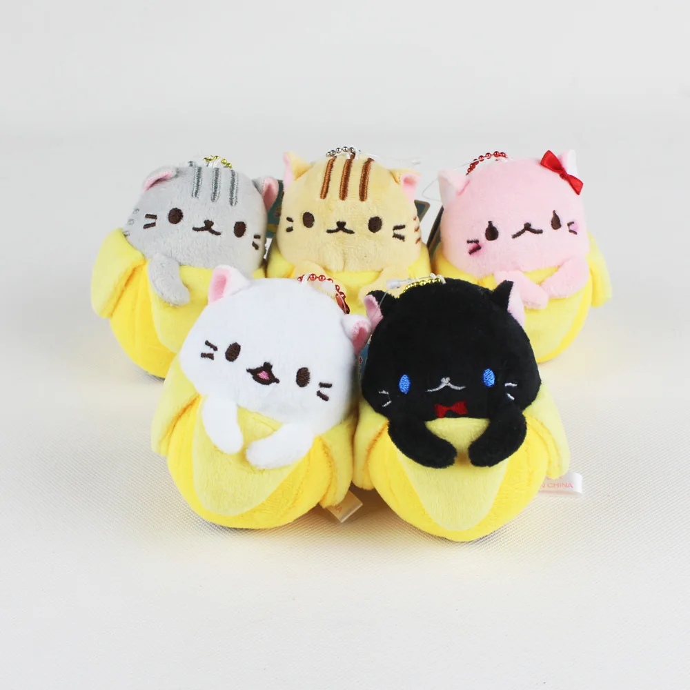 Kawaii Unbelievable Cartoon Hello Kitty Bananya Banana Cats Plush Toys