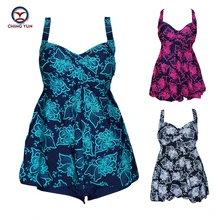 Новинка, летняя Горячая Распродажа, Женская плиссированная юбка размера плюс, купальник с регулируемыми завязками, сексуальная пляжная одежда с открытой спиной, женский купальник 2711