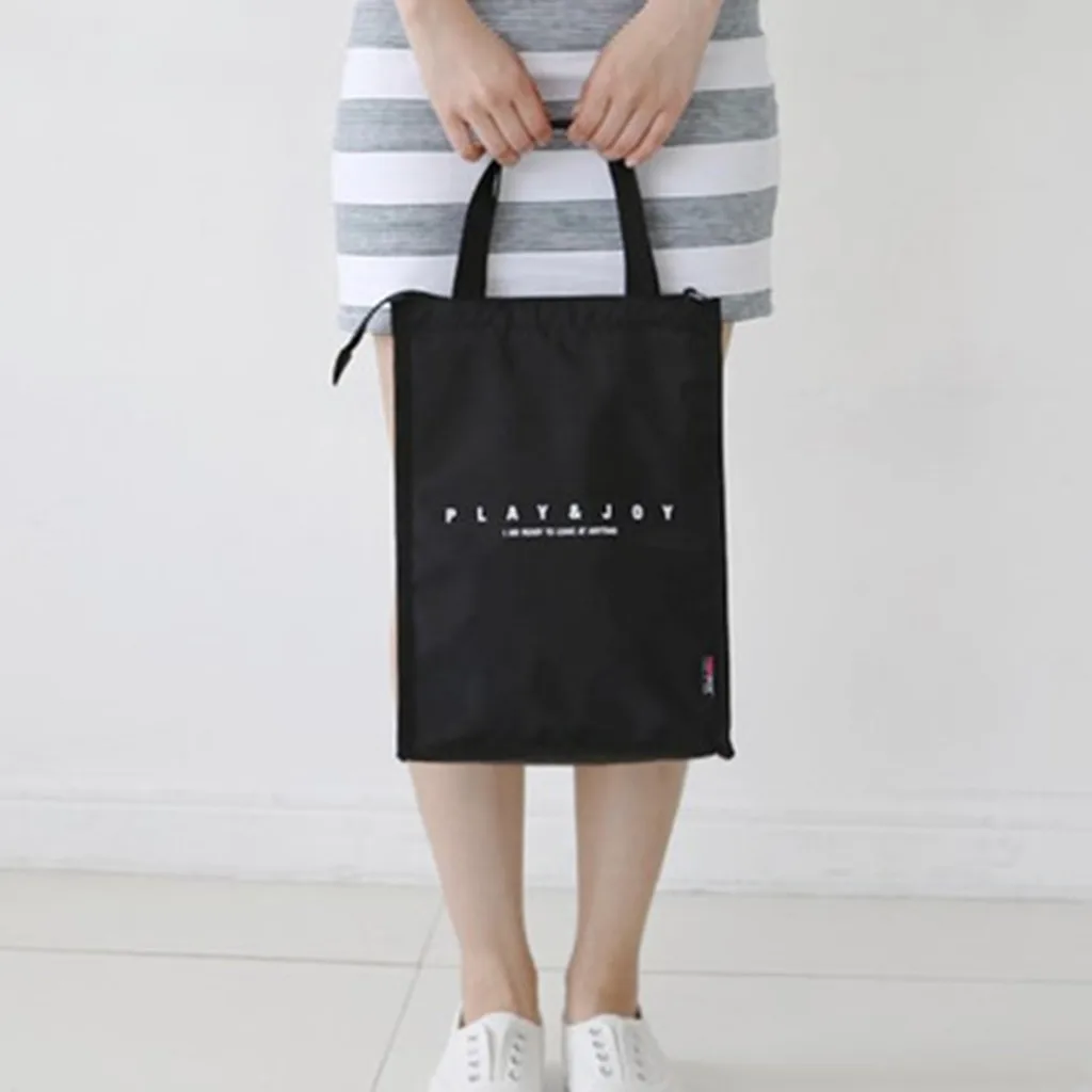 

New Portable Waterproof Thickness Picnic School Lunch Bag Office Simple striped daily picnic bag storage bag for home decor hot