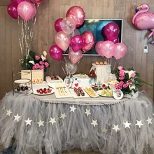 Тюлевая юбка-пачка для стола на день рождения посуда для свадьбы для украшения детского душа вечерние свадебные настольные юбки домашний текстиль