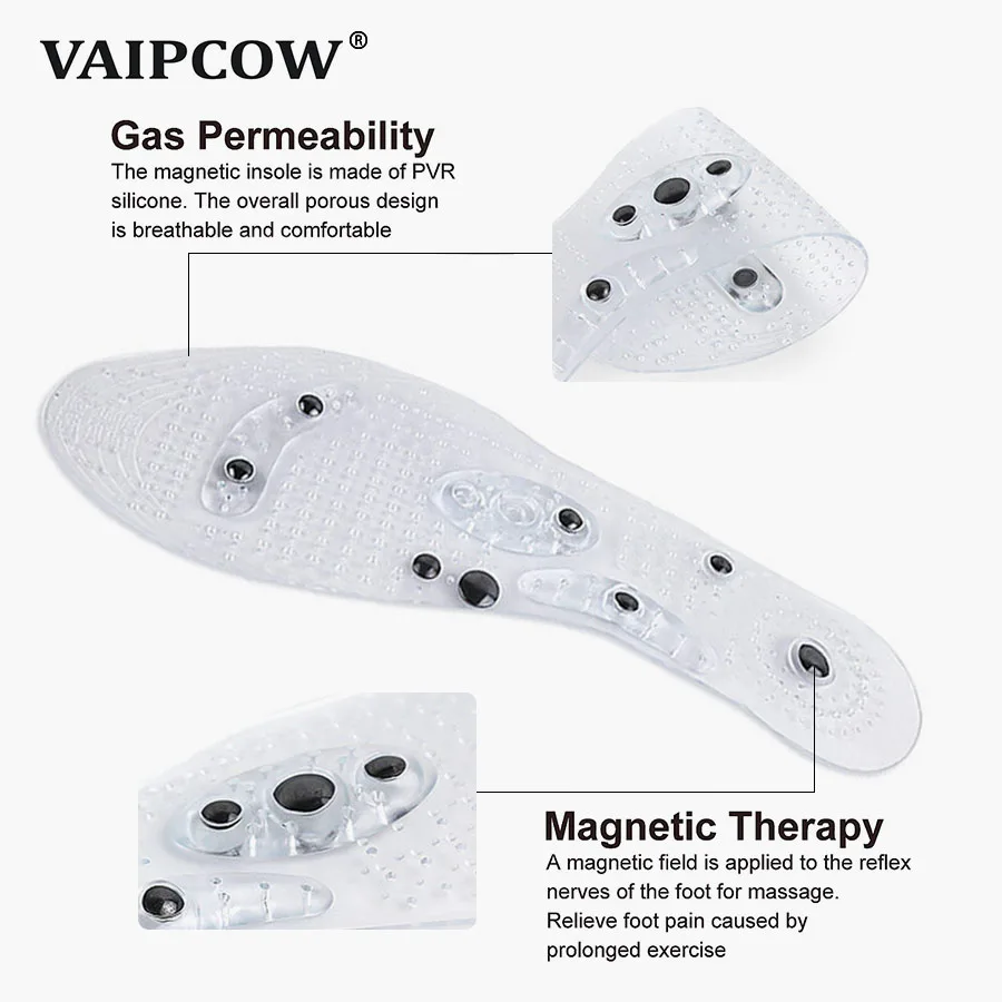 Unisex Magnetic Massage Shoe Insole Foot Care Acupressure Slimming Shoe Gel Insoles Health Medical Therapy Silicone Shoe Inserts