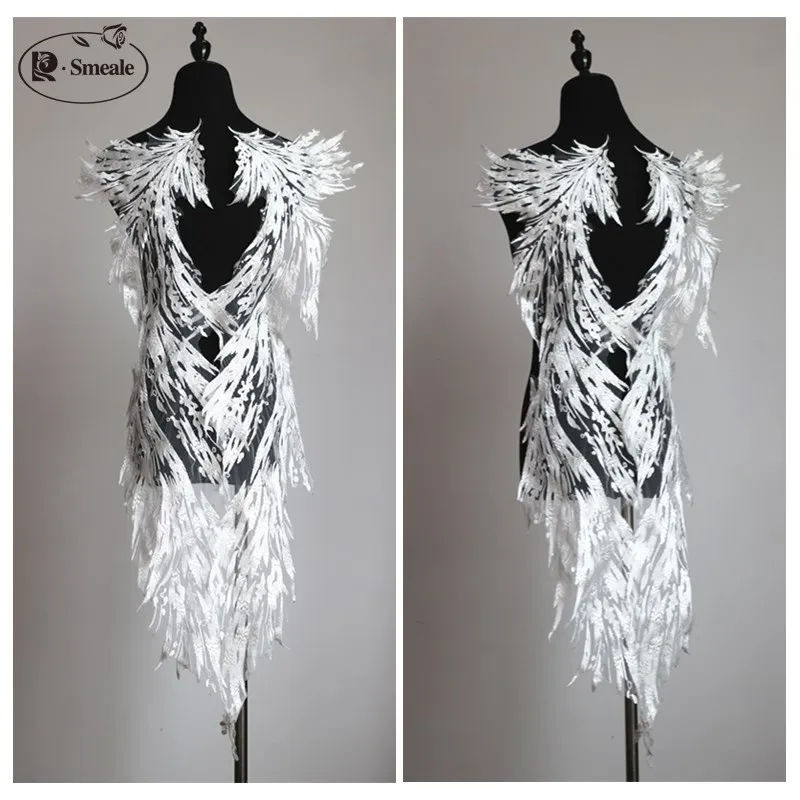 New fashion L Wings embroidery lace cloth paste Wedding Dress Adornment DIY clothing accessories RS1993