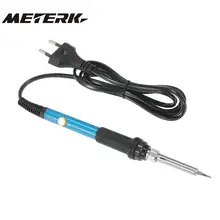 Паяльник 60 Вт Электрический Регулируемый температурный сварочный паяльник+ 5 сменных паяльных наконечников набор 220 в EU US Plug