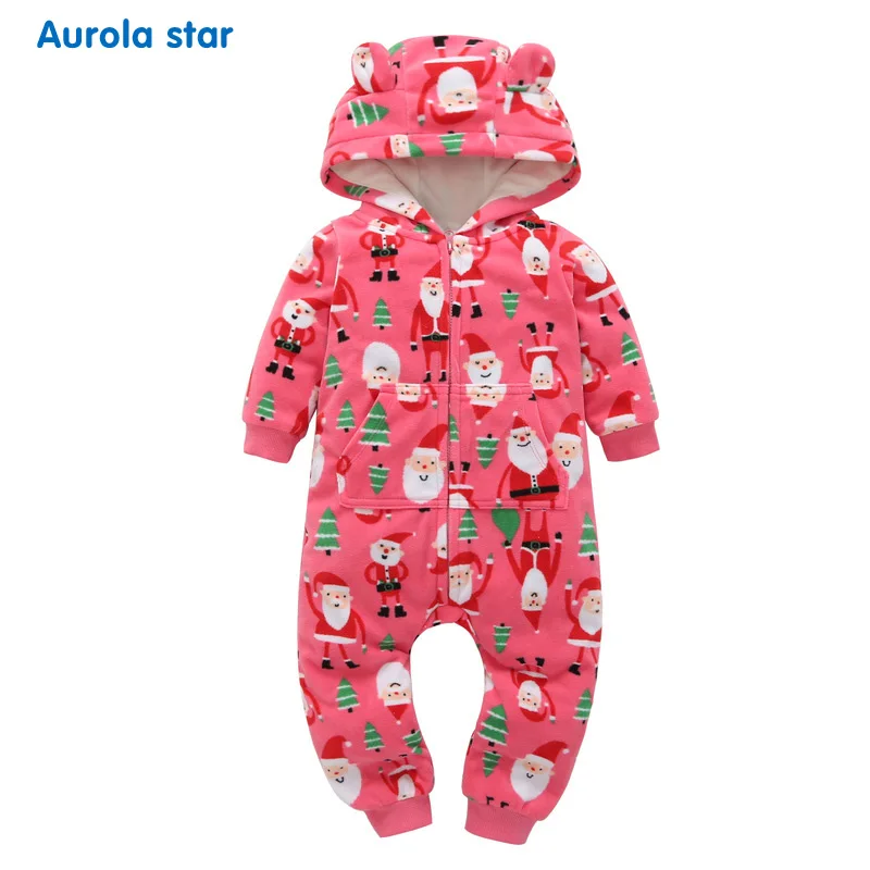 

Jumpsuit Baby Boys Girls Rompers Clothing One Pieces Rompers Cartoon Unisex Hooded Coats Baby Clothes Winter Long Sleeve Hooded