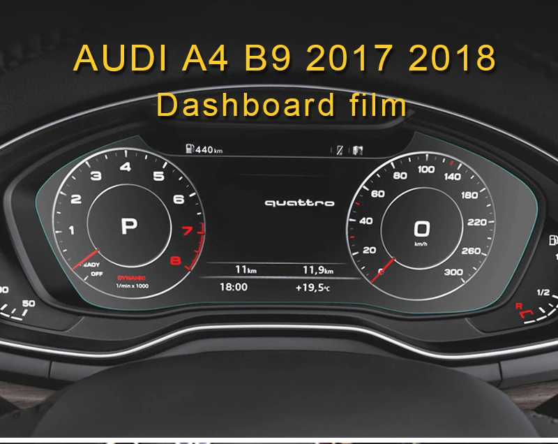 Для Audi A4 A5 S4 S5 B9 Автомобильная панель монитора, защитная пленка, накладка, наклейка, аксессуары для интерьера