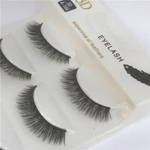 Высокое качество 5 пар 3D ручной работы Поддельные ресницы натуральный длинный толстый Повседневный макияж толстый крест тушь для ресниц-106