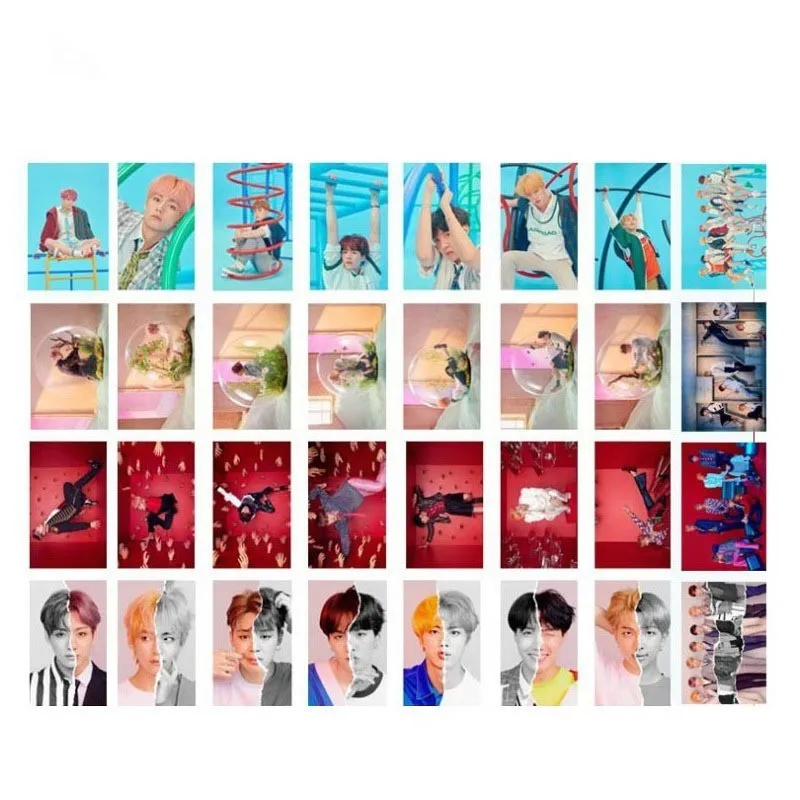 

NEW KPOP Bangtan Boys LOVE YOURSELF Answer Album Transparent Photo Card PVC Cards Self Made Lomo Card Photocard