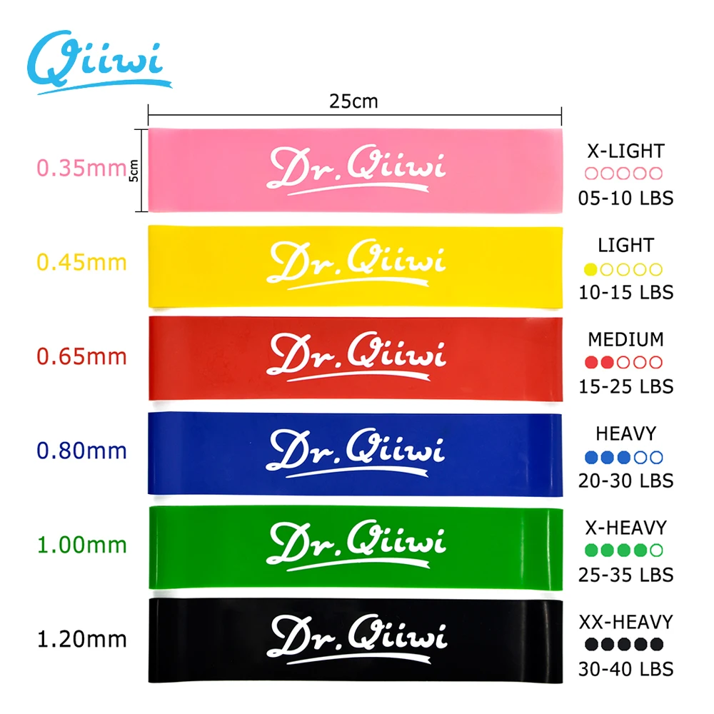Dr. Qiiwi эластичная лента для фитнеса, тренировки, резиновая петля для занятий спортом, йогой, пилатесом, Кроссфит, растяжка
