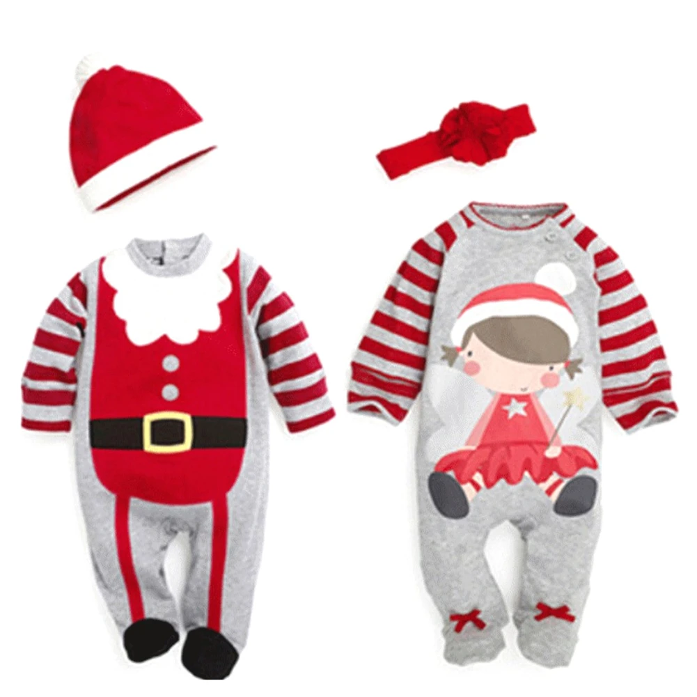 Детская Рождественская Одежда для мальчиков и девочек; хлопковая одежда для альпинизма; теплая Пижама; Детское трико; комбинезон; длинный комбинезон