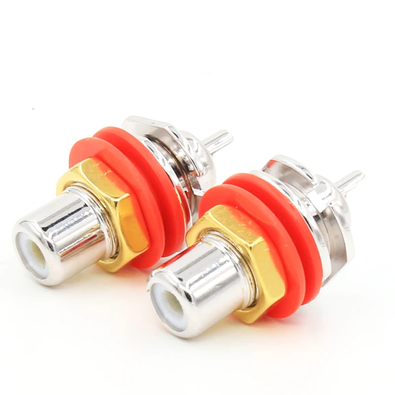 4 шт. плотный разъем RCA с родиевым покрытием|rca rhodium|connector rcaconnector female |