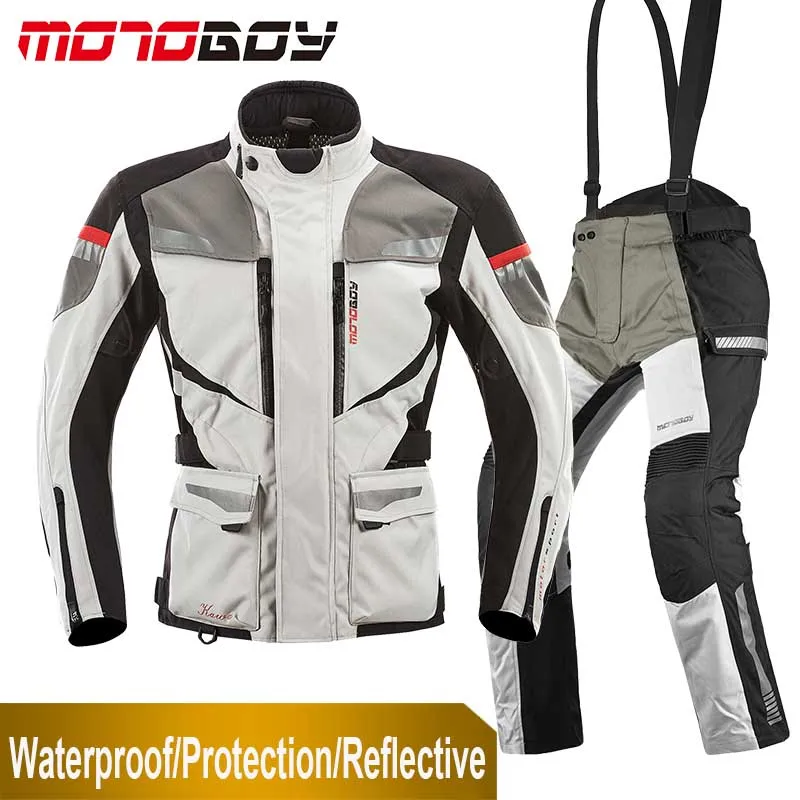 MOTOBOY мужские мотоциклетные гоночные куртки водонепроницаемая одежда Moto Jaqueta Chaqueta теплая CE защита Защитная куртка - Цвет: 3