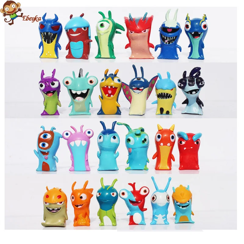 

2017 New 24pcs/set 5cm Anime Cartoon Slugterra Mini PVC Action Figures Toys Dolls Child Toys