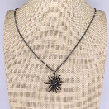 

5 strands solar flower pendants necklace wholesale jewelry costume jewelry 32" hematite necklace jewelry for women 3489