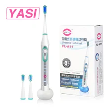 Yasi A11 USB Rechargeable Sonic Electric Toothbrush Adults Acoustic Wave Toothbrush Dupont Waterproof EU Charger High Quality