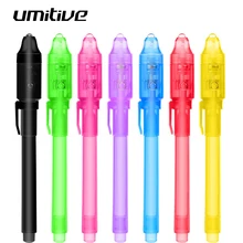 Umitive 14 шт. забавные маркер для белой доски невидимых чернил шариковая UV светильник высокого светильник er Творческий Волшебное перо для детских праздников, подарок
