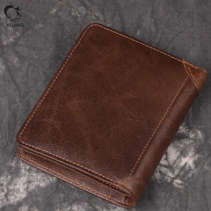 

KUJING leather wallet short paragraph fine fashion casual wallet free shipping multi-card high quality cowhide women wallet