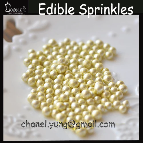 3mm 100g Yellow Sprinkles, Sugar Balls; Fondant Cupcake ...